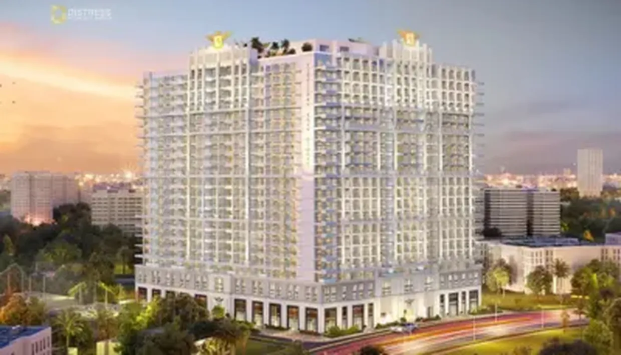 Rendering of the Vincitore Aqua Dimore apartment building in Dubai Science Park