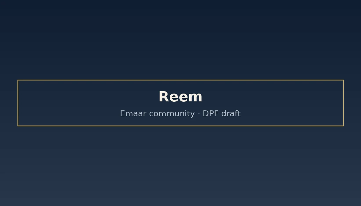 DPF branded placeholder for Emaar Reem community in DubaiLand