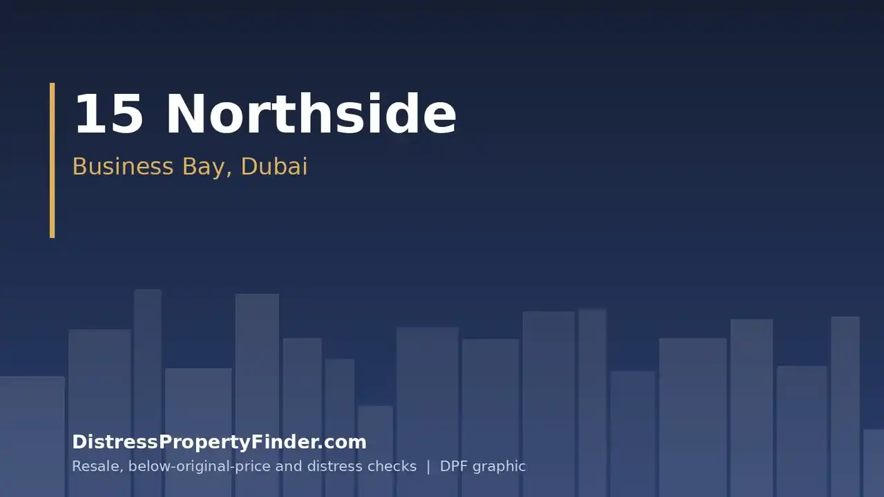 DPF graphic with the text 15 Northside, Business Bay, Dubai