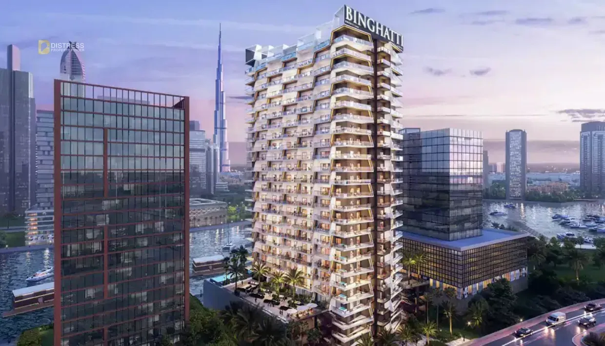 Rendering of Binghatti Canal in Business Bay by Binghatti
