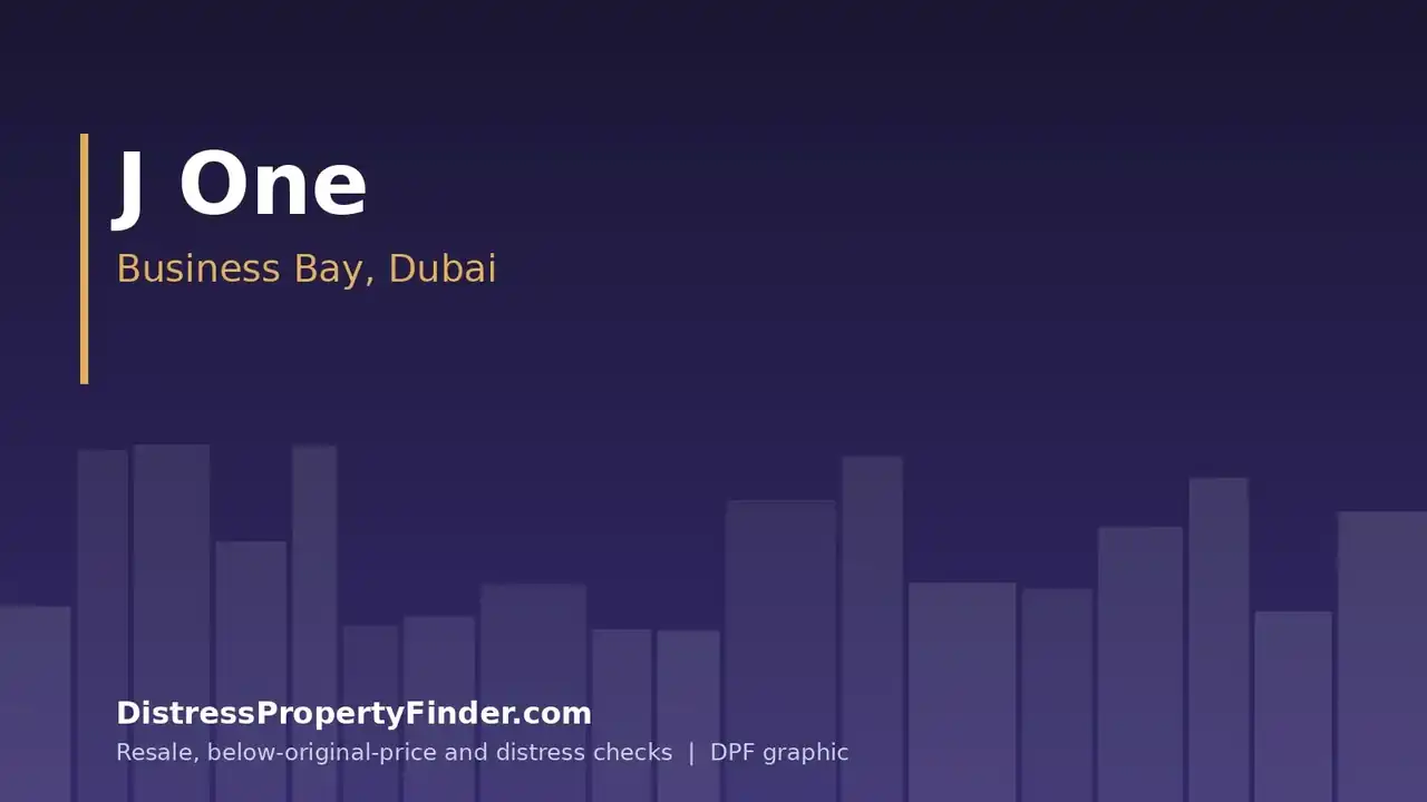 DPF graphic with the text J One, Business Bay, Dubai