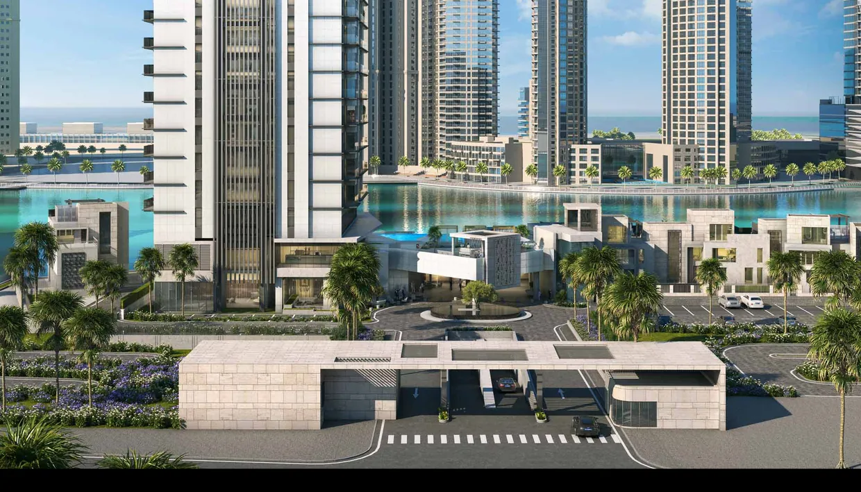 Rendering of LIV Waterside in Dubai Marina, developed by LIV Developers