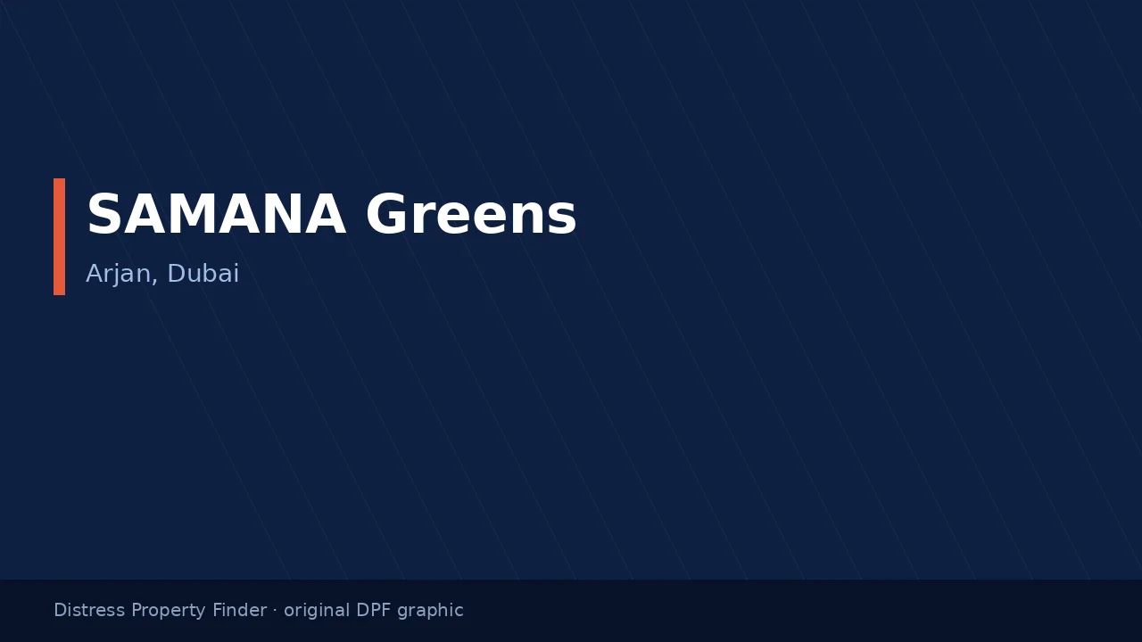 SAMANA Greens name on an original dark blue DPF graphic with an Arjan subtitle