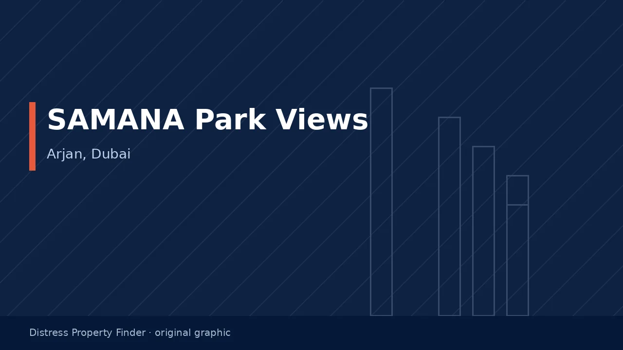 Original DPF graphic with the title SAMANA Park Views above an Arjan building subtitle