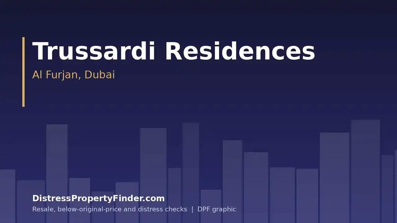 DPF graphic with the text Trussardi Residences, Al Furjan, Dubai