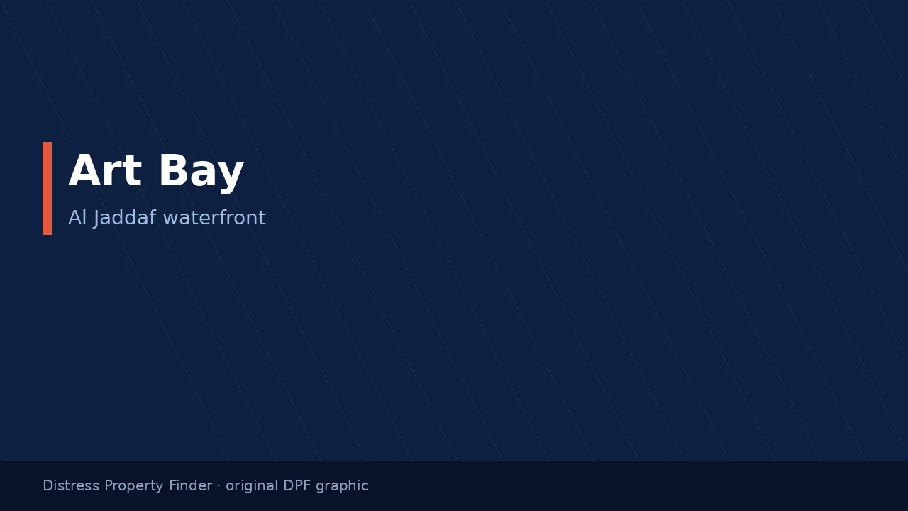 Art Bay title on an original dark blue DPF graphic