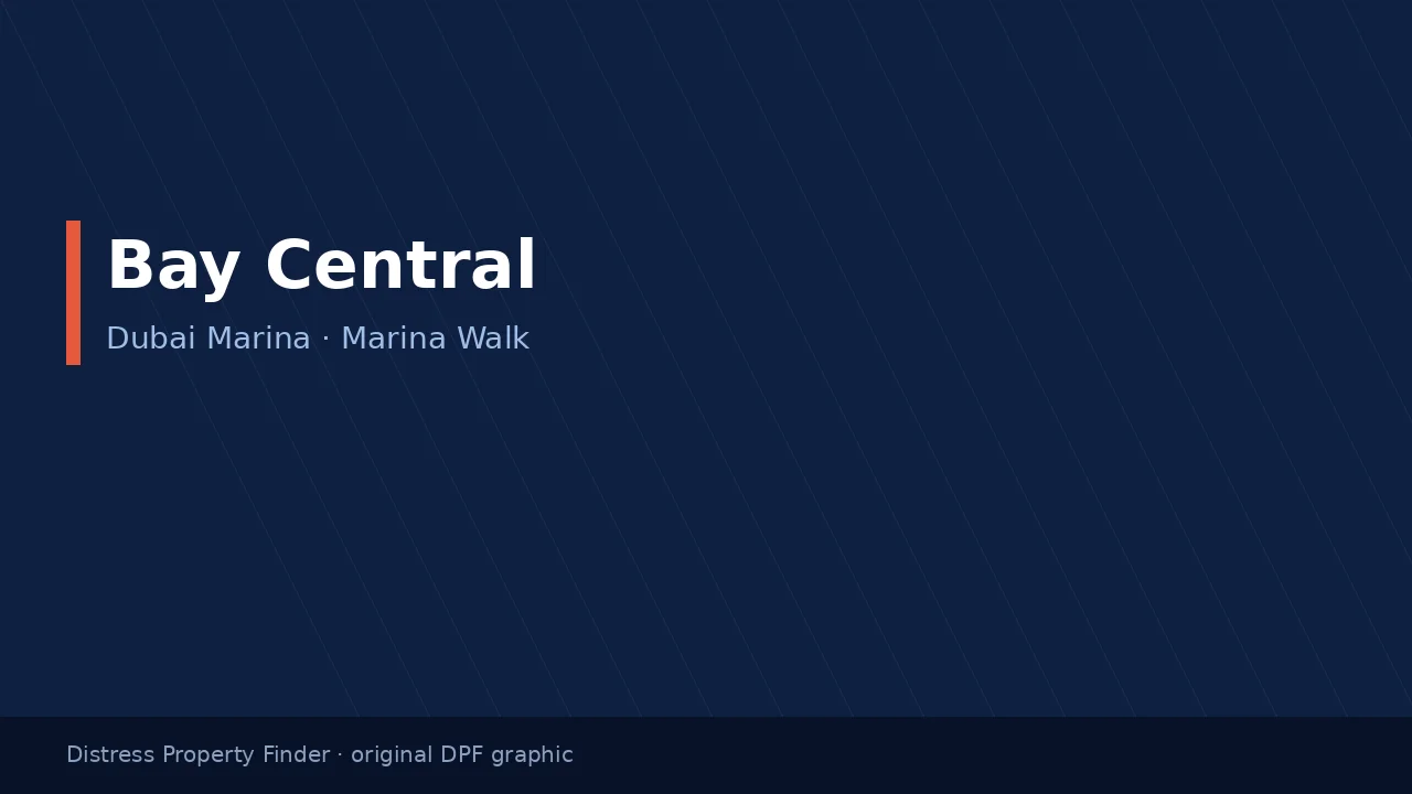 Bay Central title on an original dark blue DPF graphic