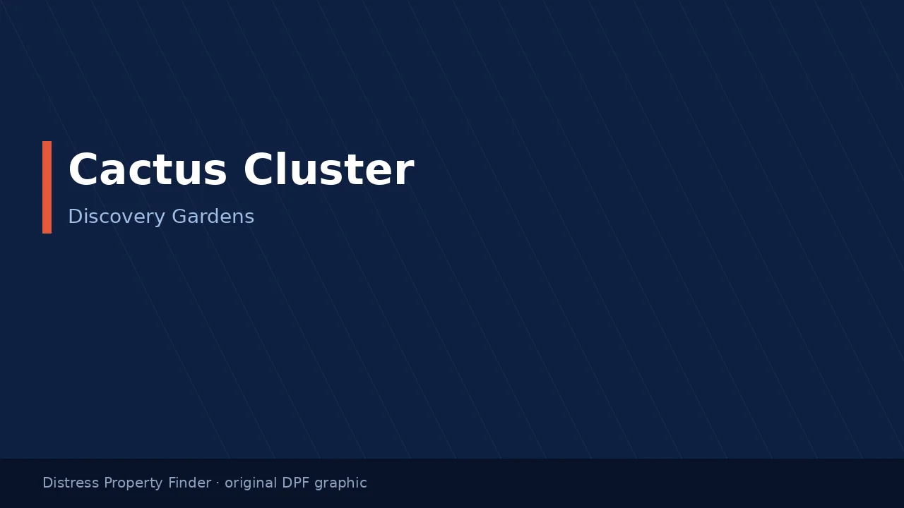 Cactus Cluster title on an original dark blue DPF graphic