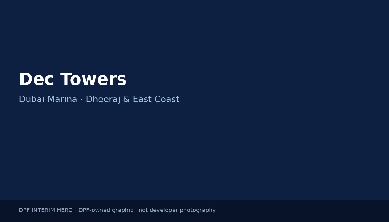 Dec Towers name on a dark blue DPF interim hero graphic