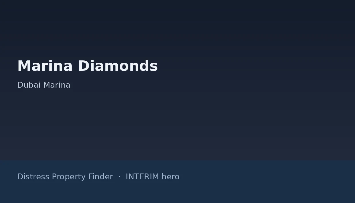 Marina Diamonds name on a dark blue DPF interim hero graphic
