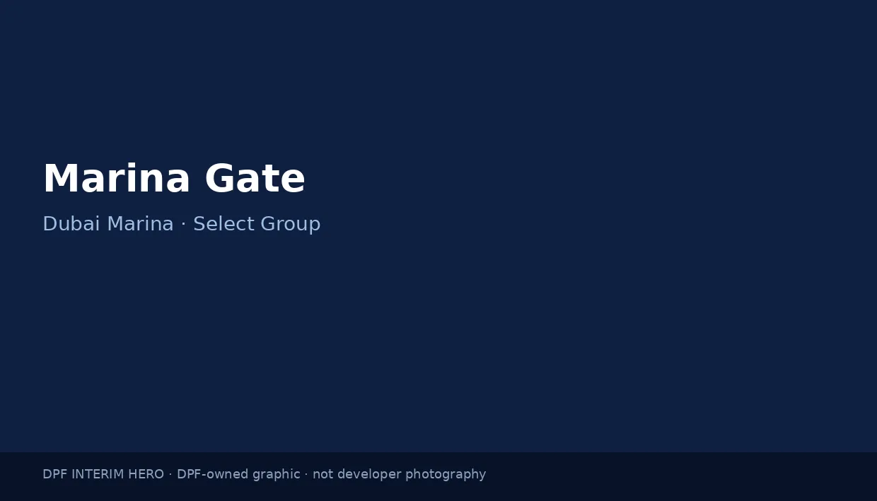 Marina Gate name on a dark blue DPF interim hero graphic