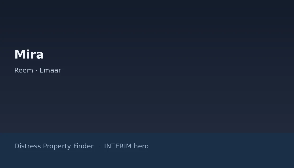 Mira name on a dark blue DPF interim hero graphic
