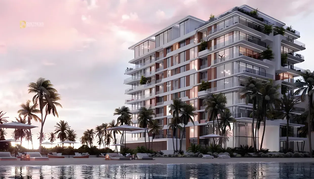 Ocean House tower on Palm Jumeirah facing the sea