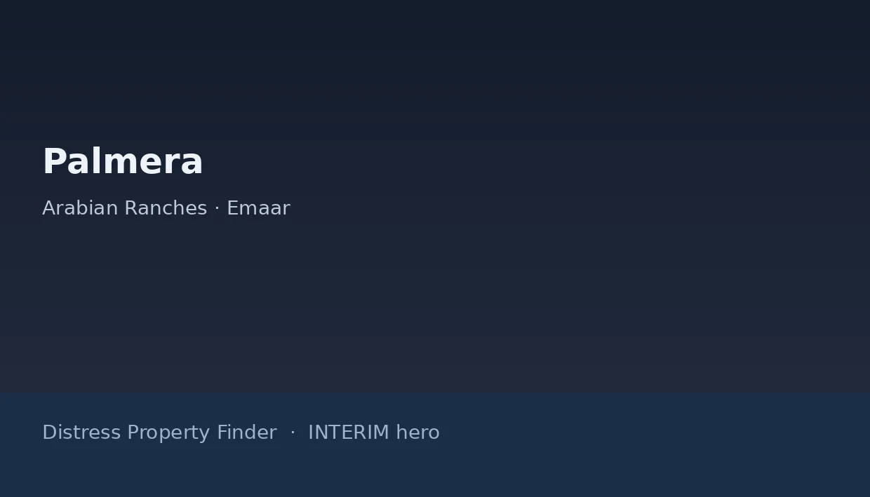 Palmera name on a dark blue DPF interim hero graphic