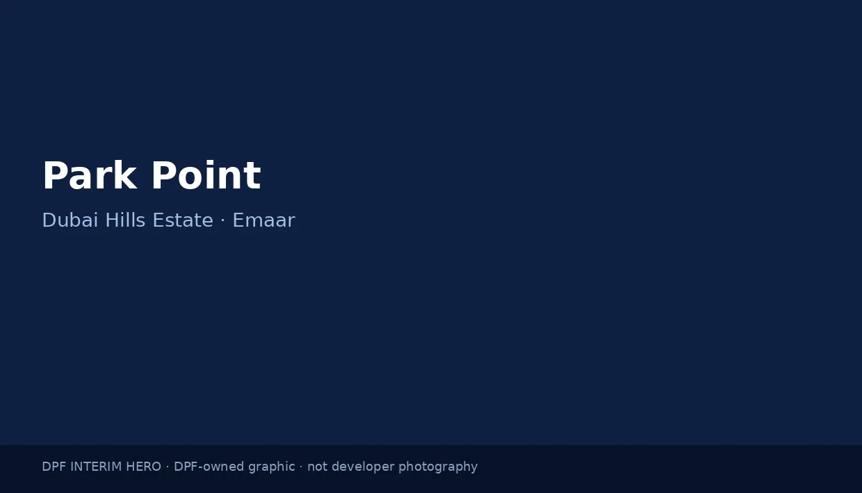 Park Point name on a dark blue DPF interim hero graphic