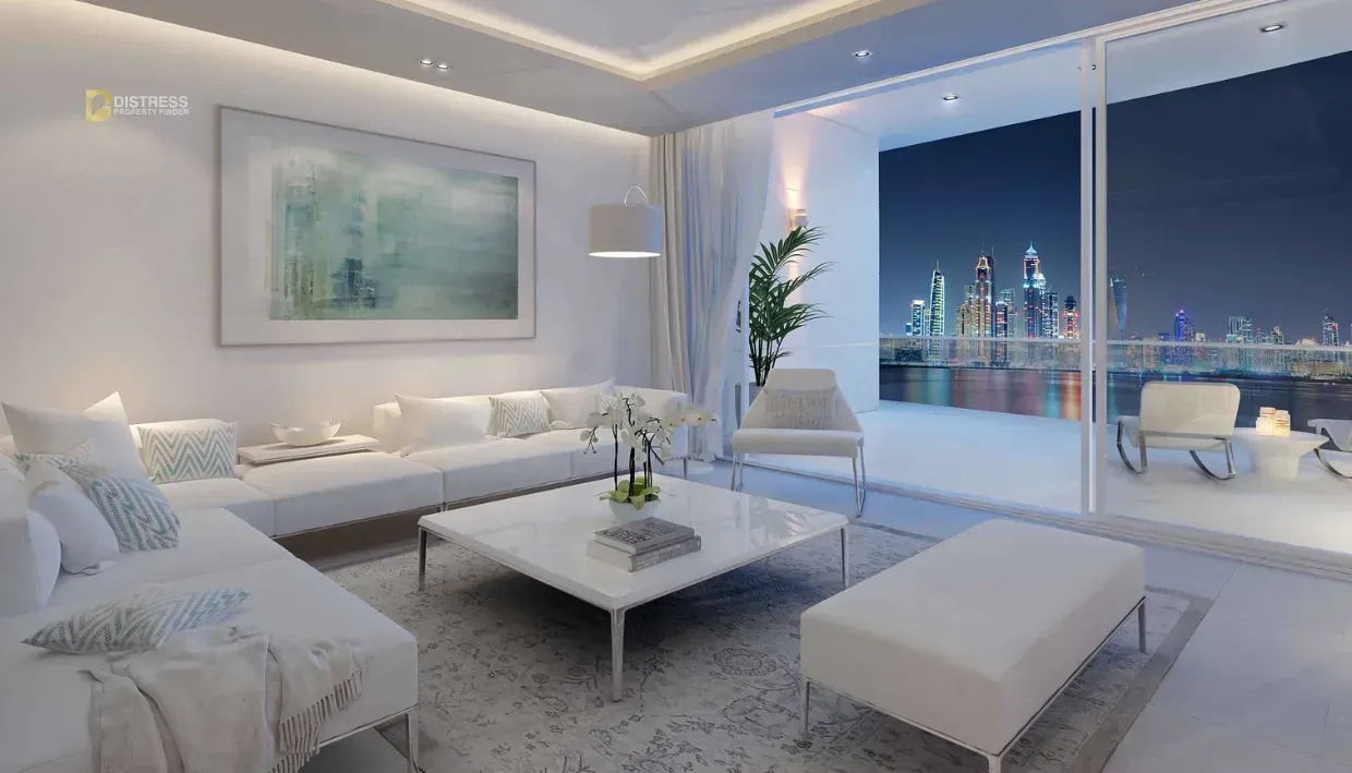 Furnished living room with sea outlook at Royal Bay, Palm Jumeirah