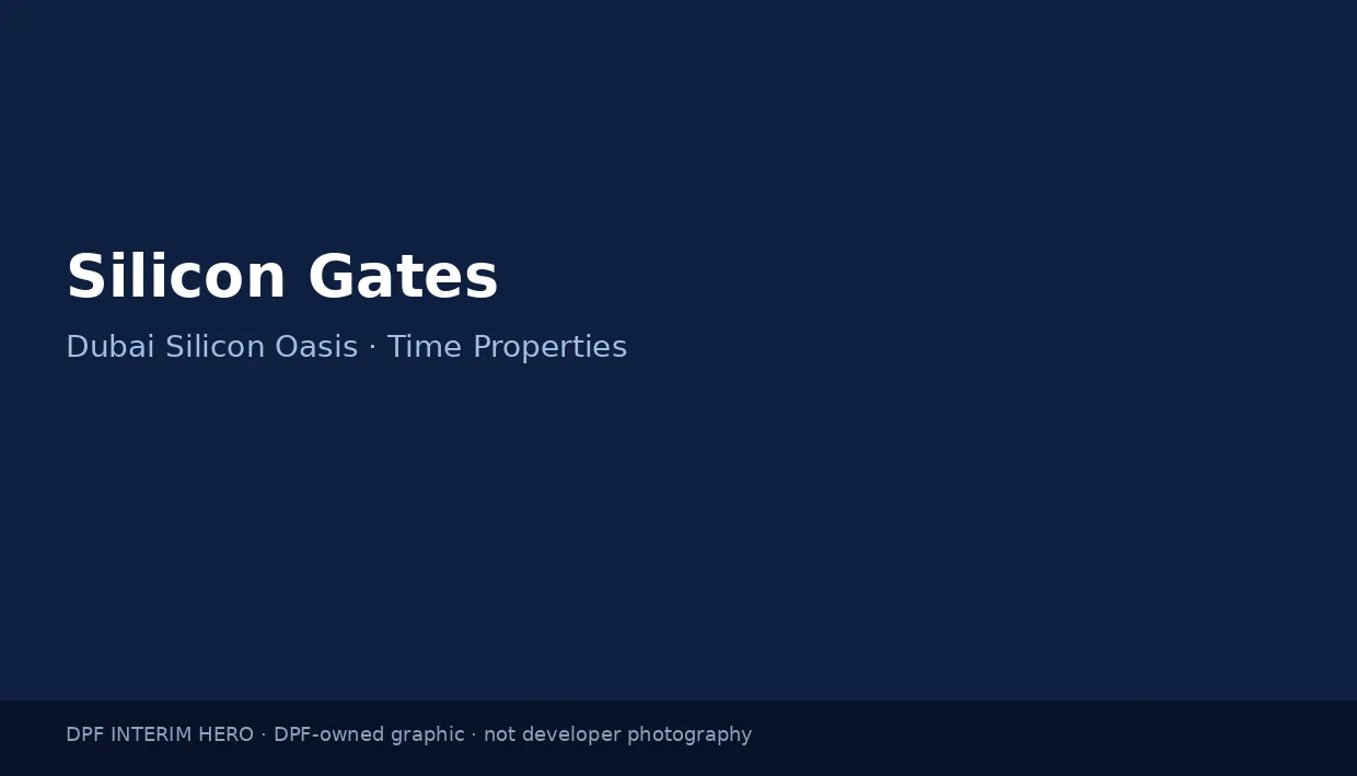 Silicon Gates name on a dark blue DPF interim hero graphic