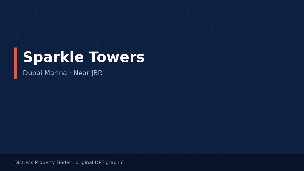 Sparkle Towers title on an original dark blue DPF graphic