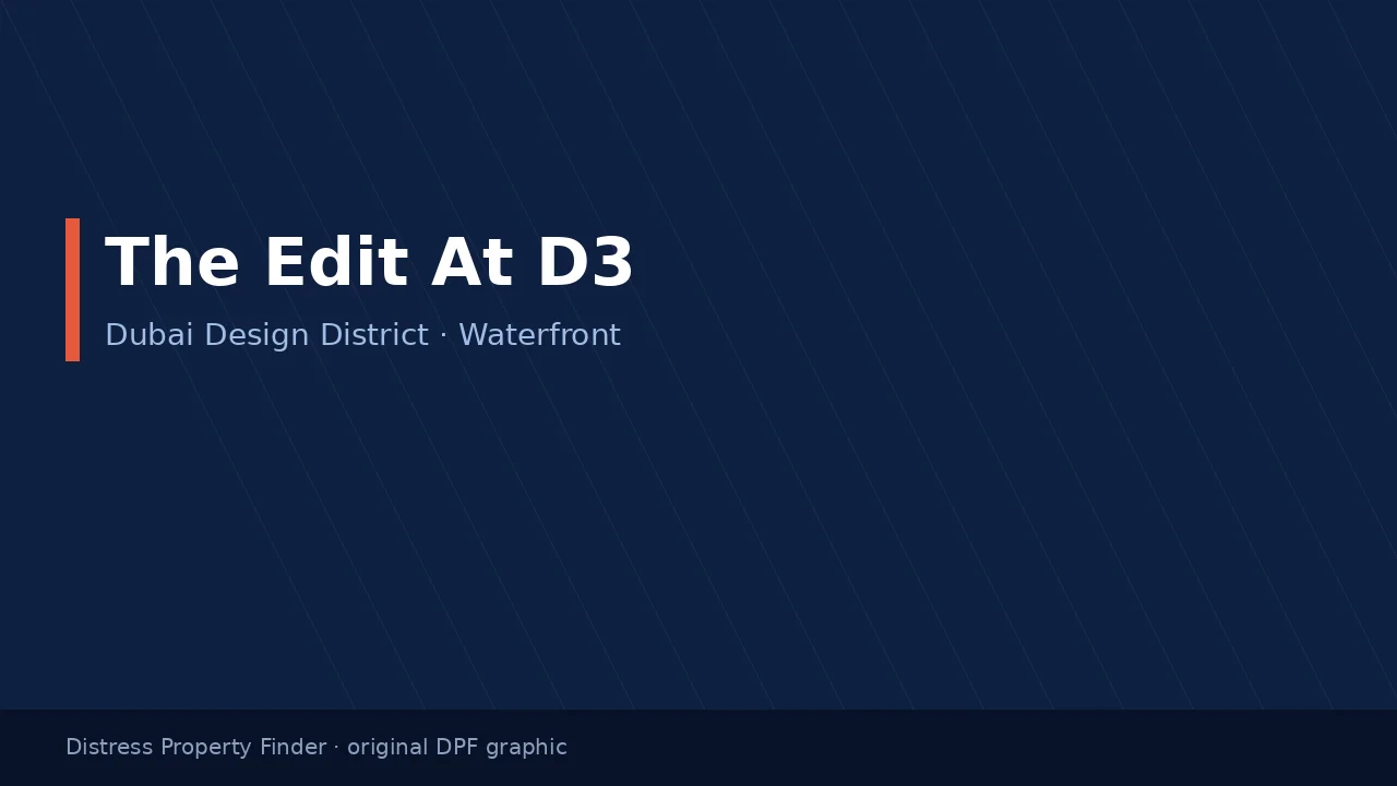 The Edit At D3 title on an original dark blue DPF graphic