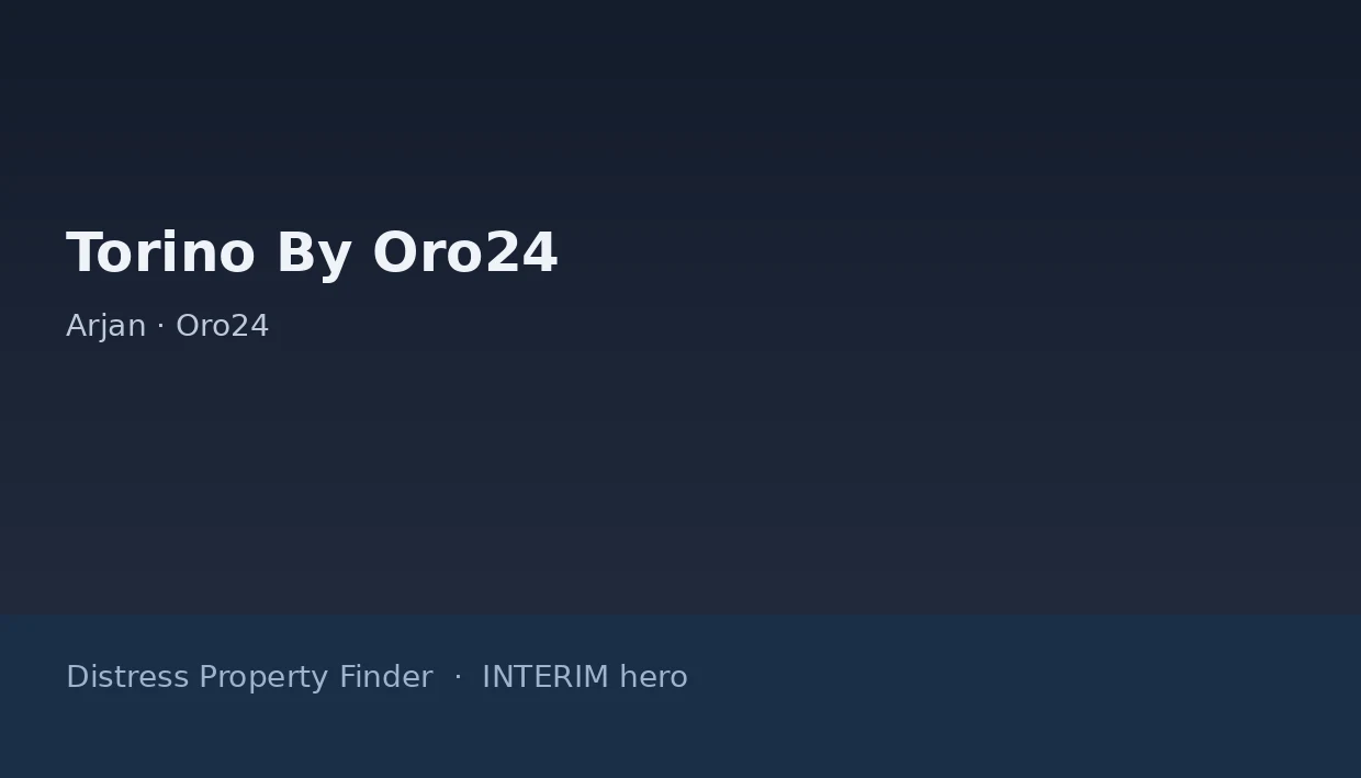 Torino By Oro24 name on a dark blue DPF interim hero graphic