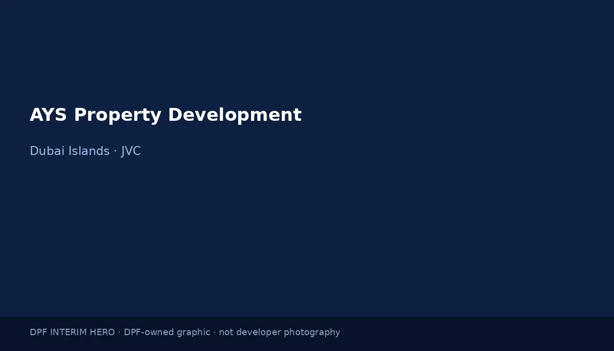 AYS Property Development name on a dark blue DPF interim hero graphic