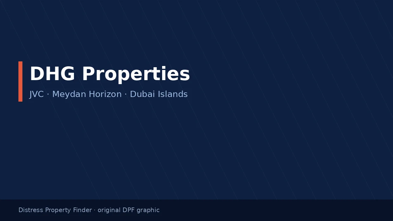 DHG Properties name on an original dark blue DPF graphic