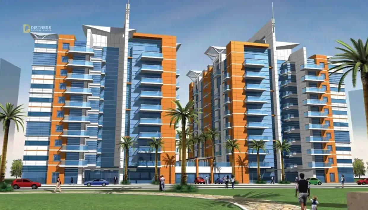 Rendering of Durar 1 residential buildings in Dubailand, developed by Durar