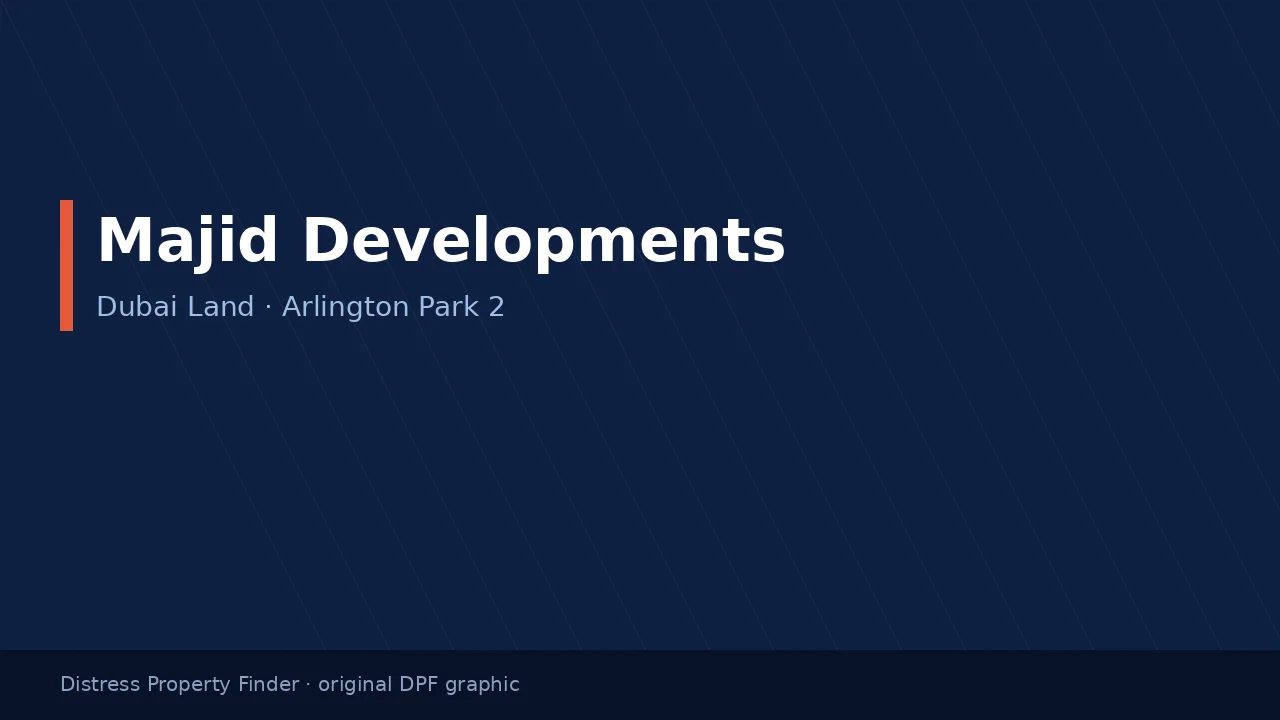 Majid Developments name on an original dark blue DPF graphic