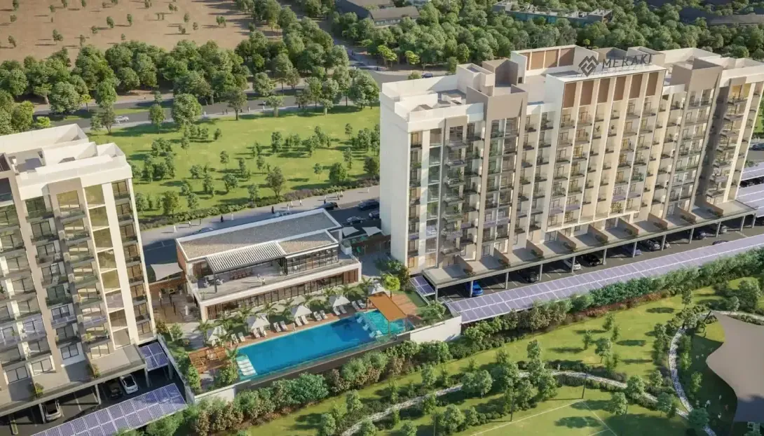 Rendering of The Haven in Majan, Dubailand, developed by Meraki Developers