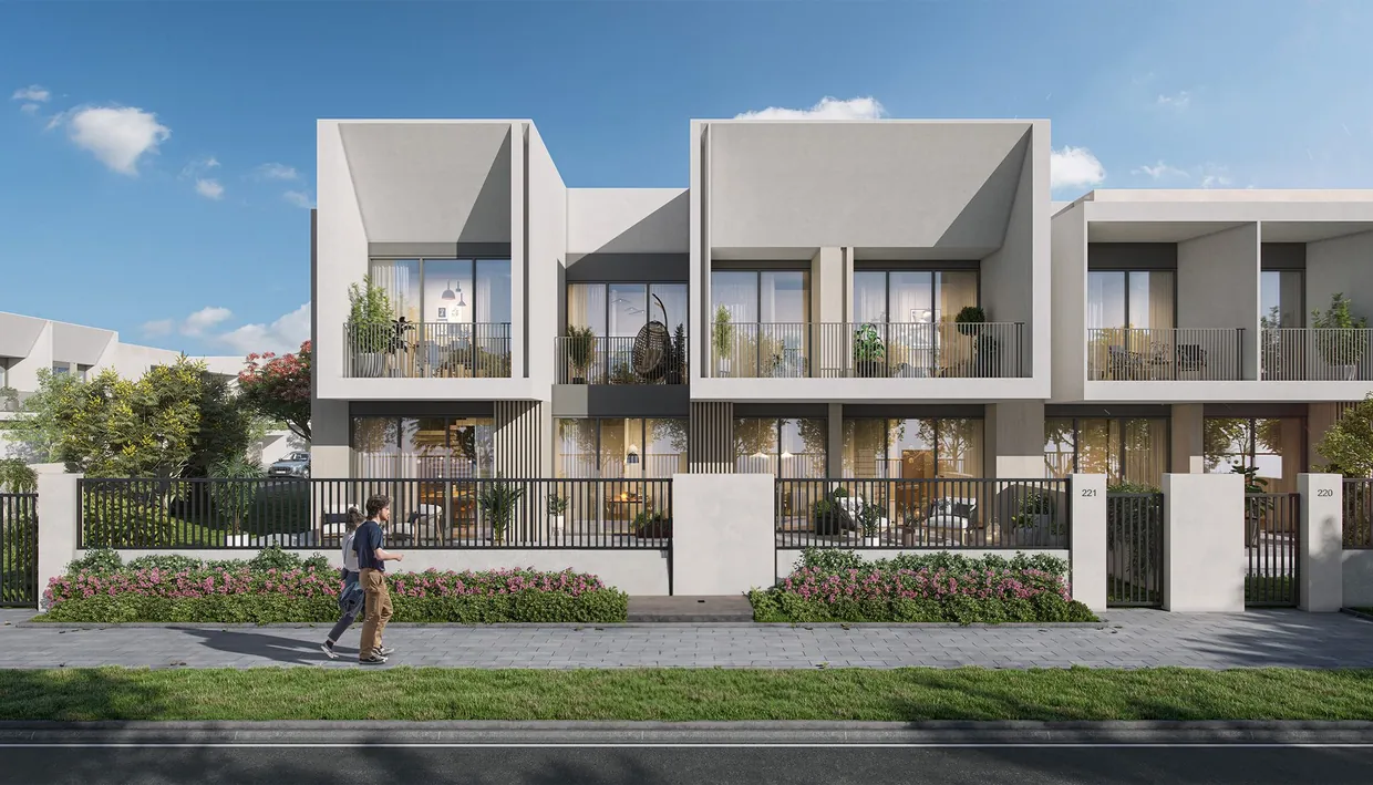 Rendering of Maha townhouses in Town Square, developed by Nshama