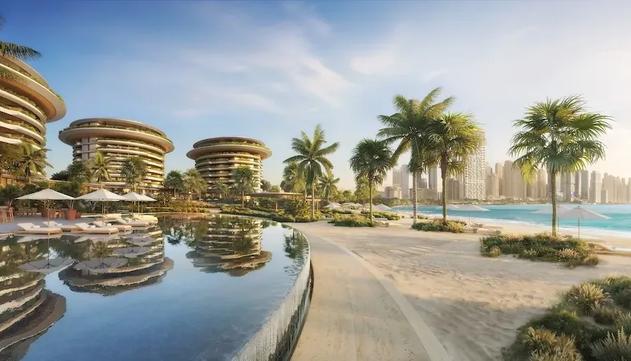 Rendering of The Dubai Beach EDITION at Dubai Harbour, developed by Shamal
