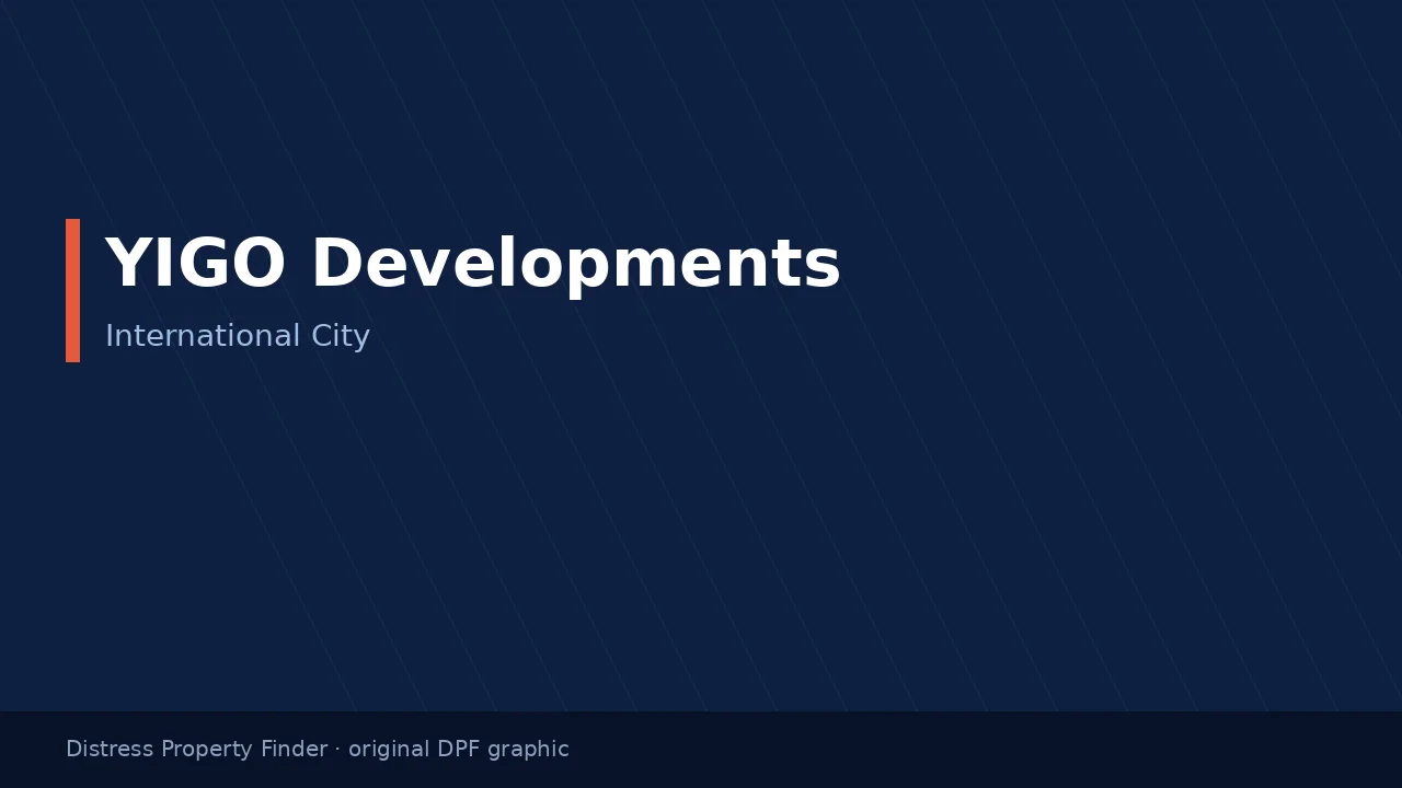YIGO Developments name on an original dark blue DPF graphic