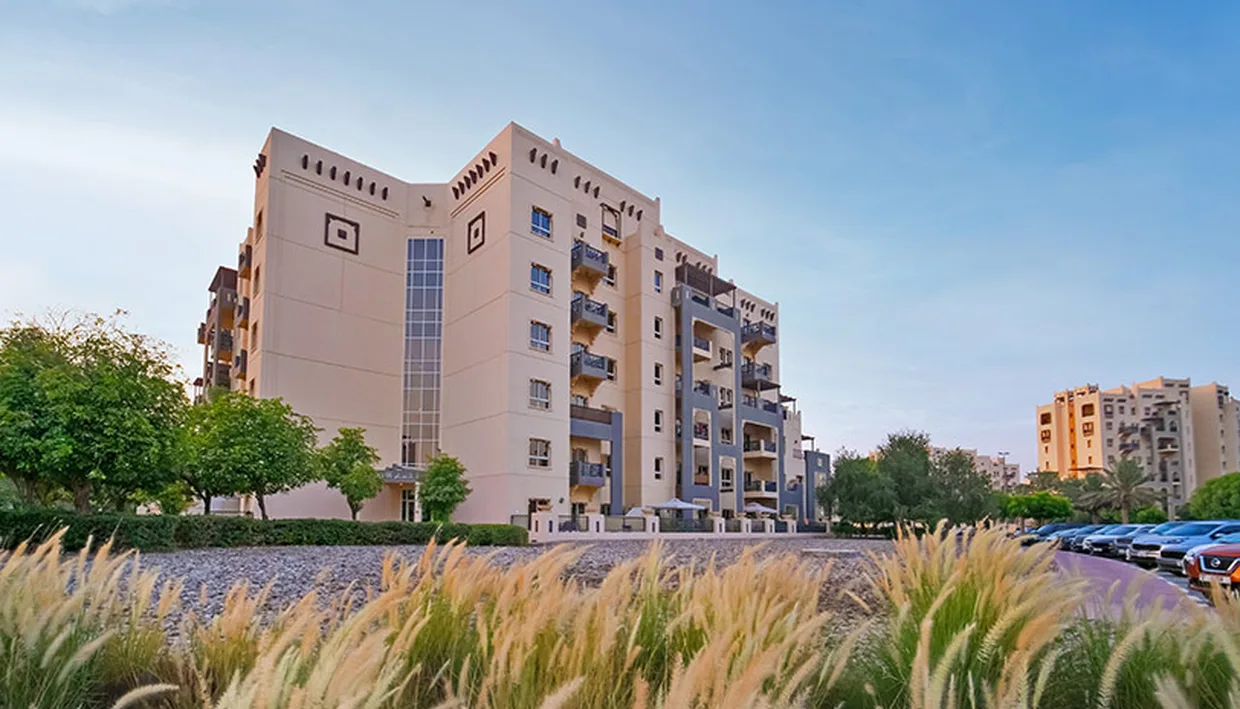 Mid-rise apartment building in Remraam, Dubailand, Dubai