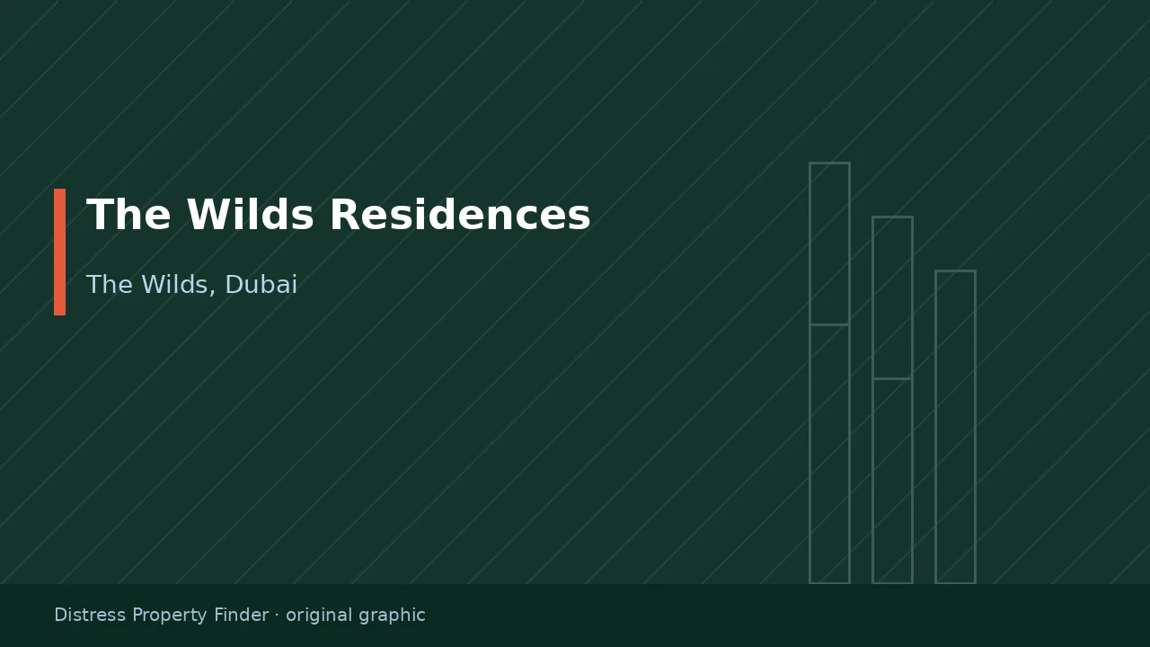 Original DPF graphic with the words The Wilds Residences above a The Wilds, Dubai subtitle