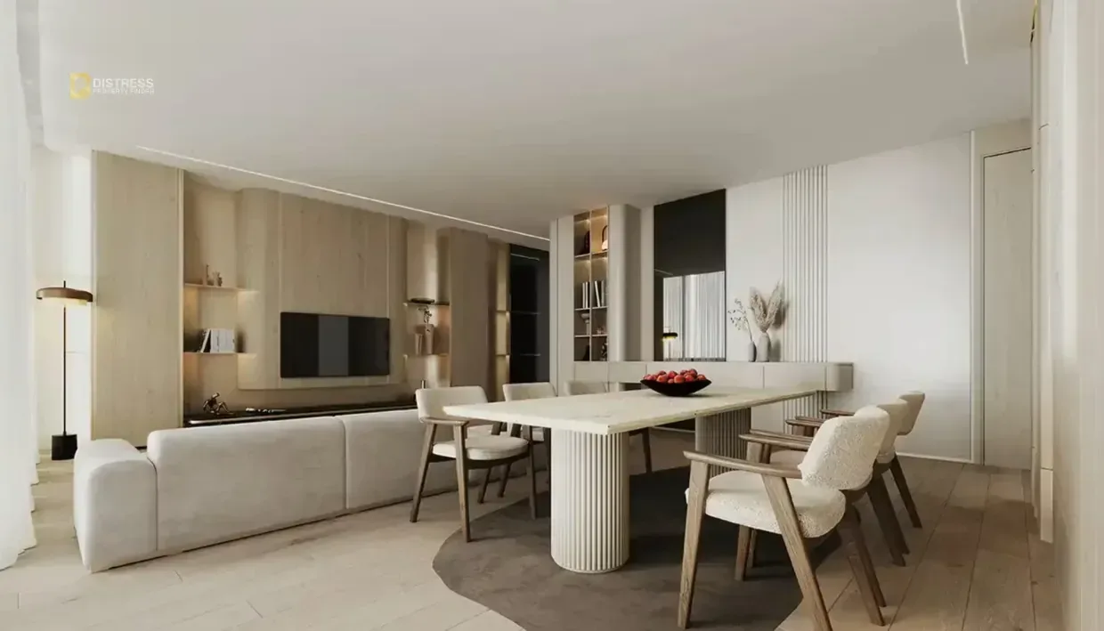 1-Bedroom Apartment Binghatti Hills Dubai Science Park — Dubai Distress Deal Studio Ma Dinning Area