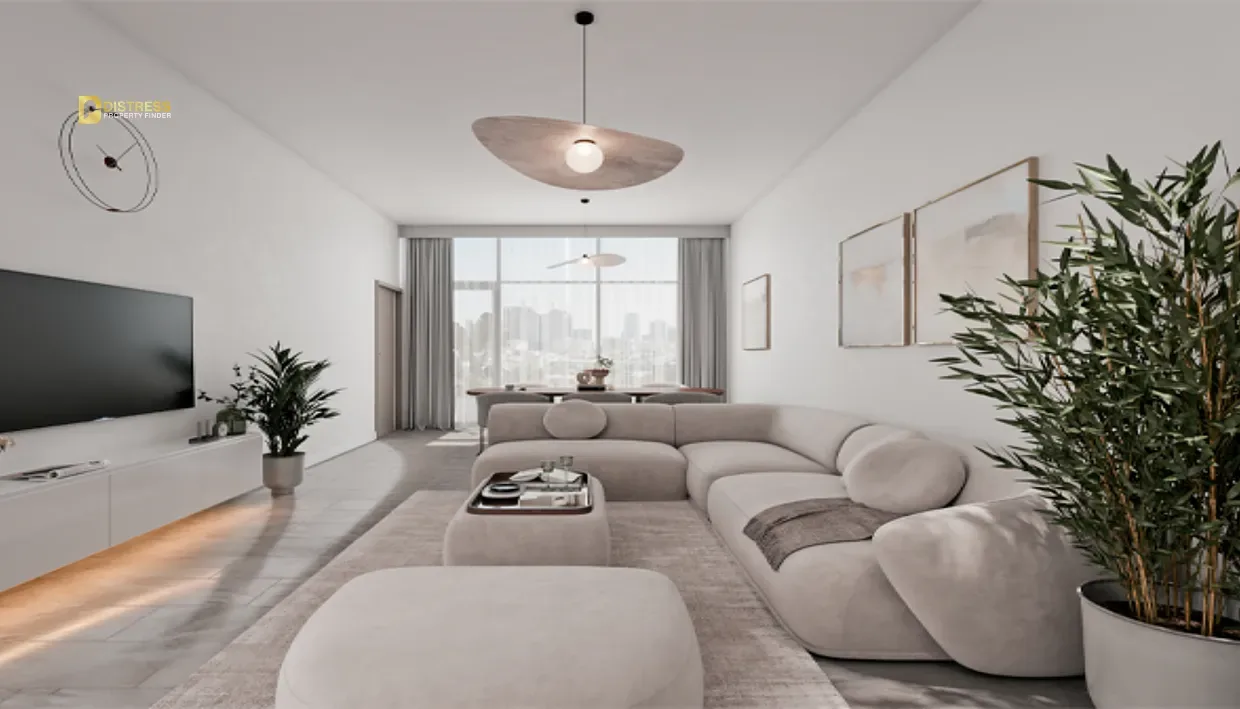 1-Bedroom Apartment Bluebell Residence Jumeirah Village Circle — Living Room