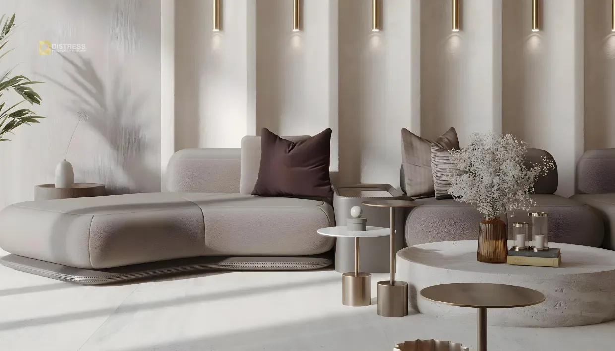 1-Bedroom Apartment Pearl House 4 Jumeirah Village Circle — At Dubai Imtiaz Developments Living Area