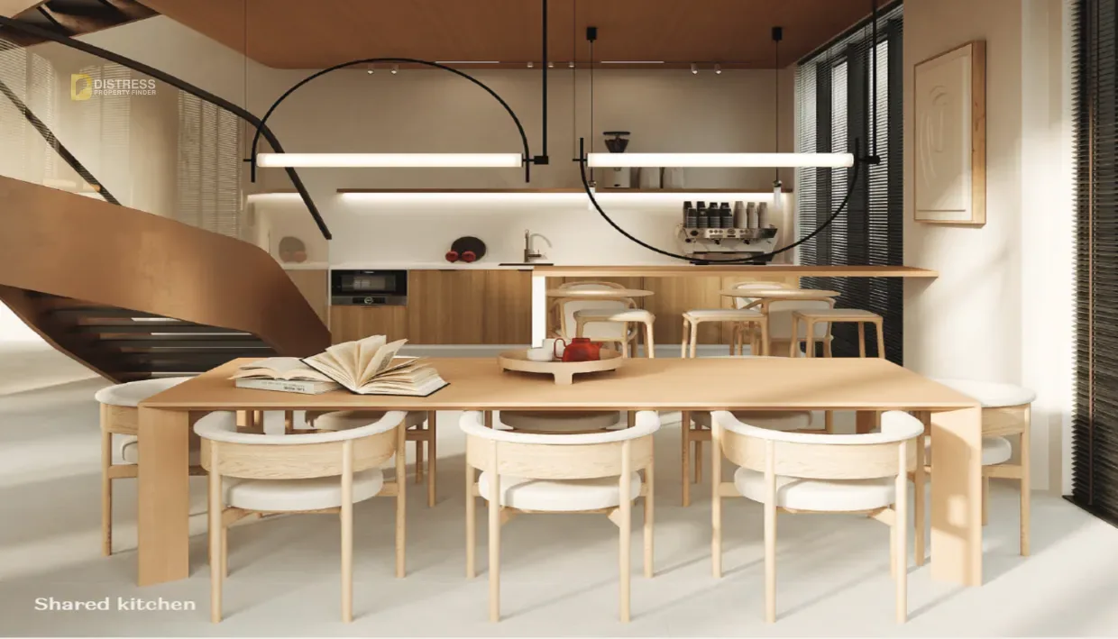 1-Bedroom Apartment Arisha Terraces Dubai Studio City — At By Qube Development Qube Development Dinning