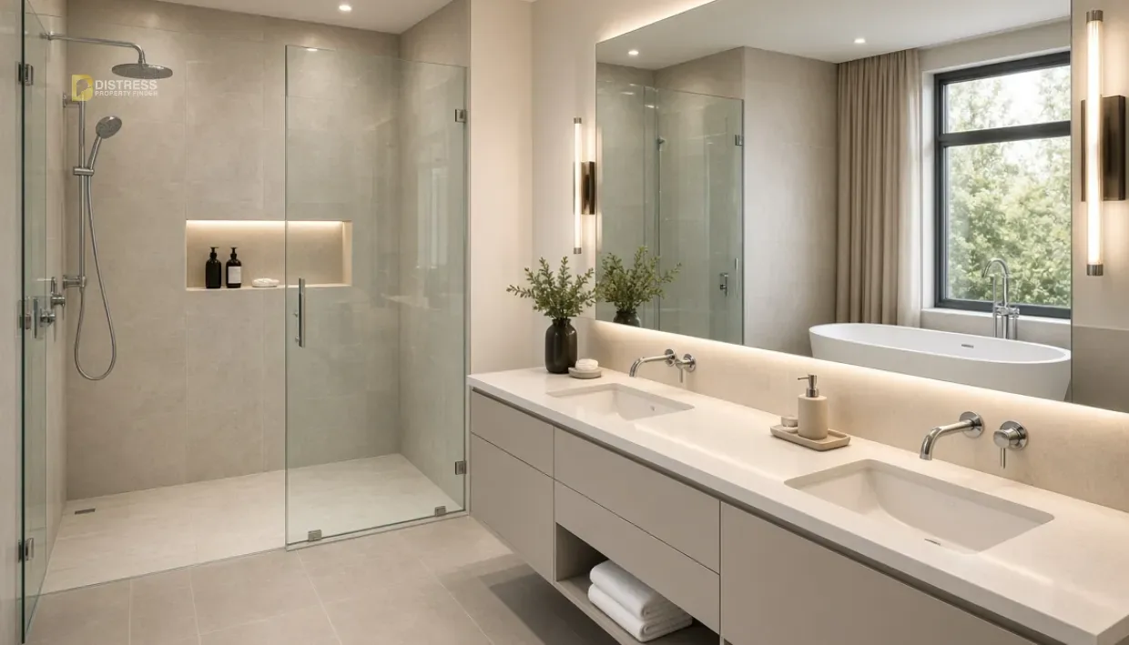 1-Bedroom Apartment Binghatti Azure Jumeirah Village Circle — Jumeirah Village Circle Bathroom
