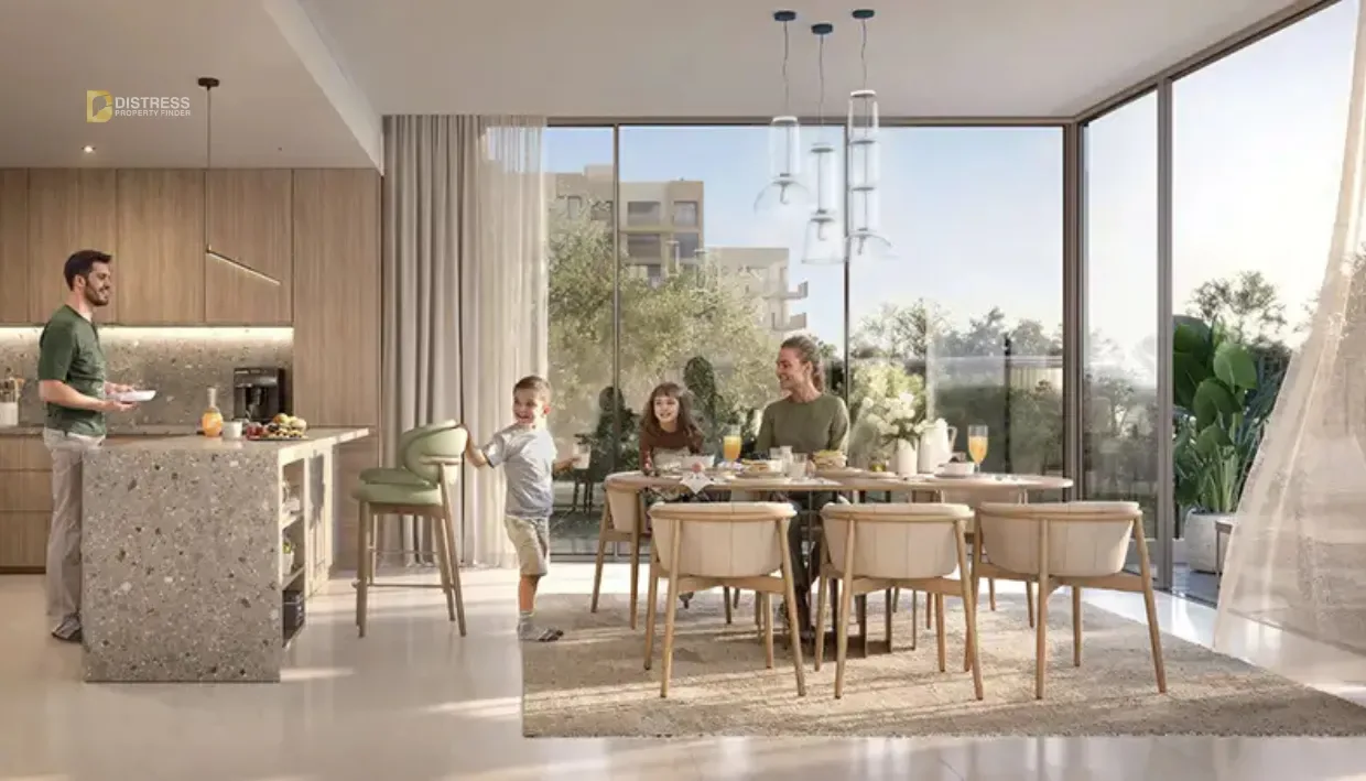 1-Bedroom Apartment Capria East Ghaf Woods — West At By Majid Al Futtaim Dinning