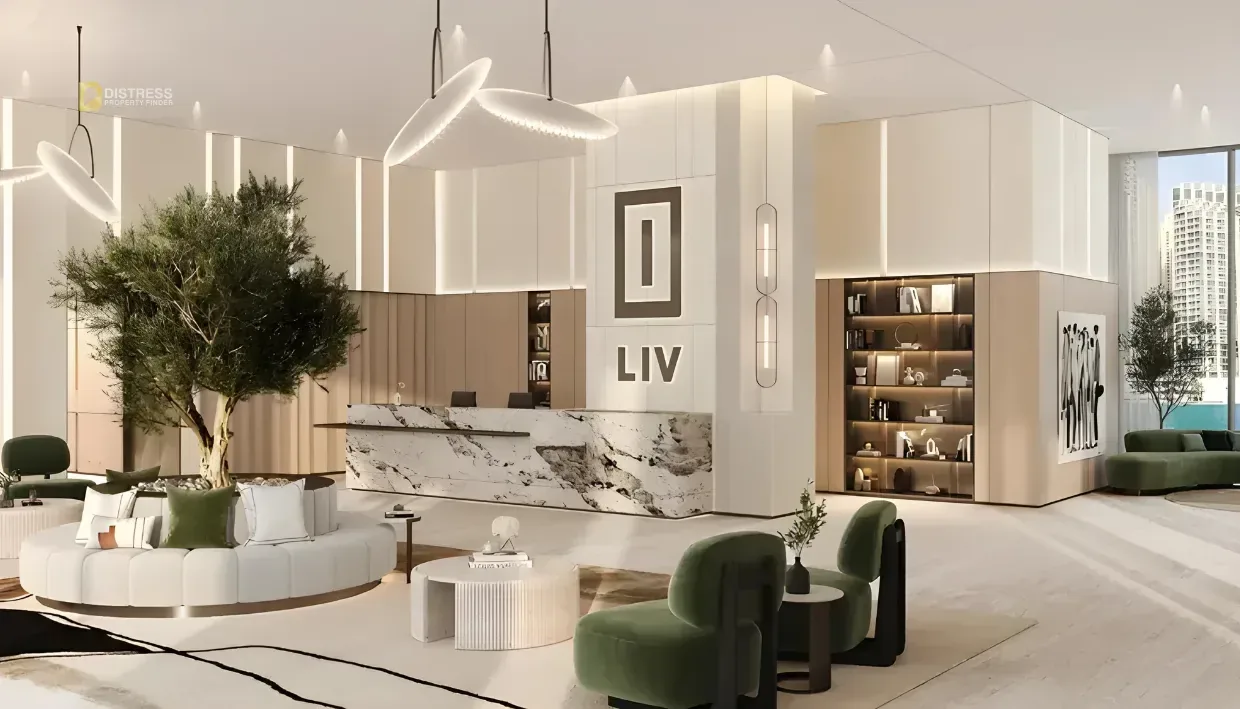 1-Bedroom Apartment LIV Waterside Dubai Marina — Distress 1br View Lobby Lounge