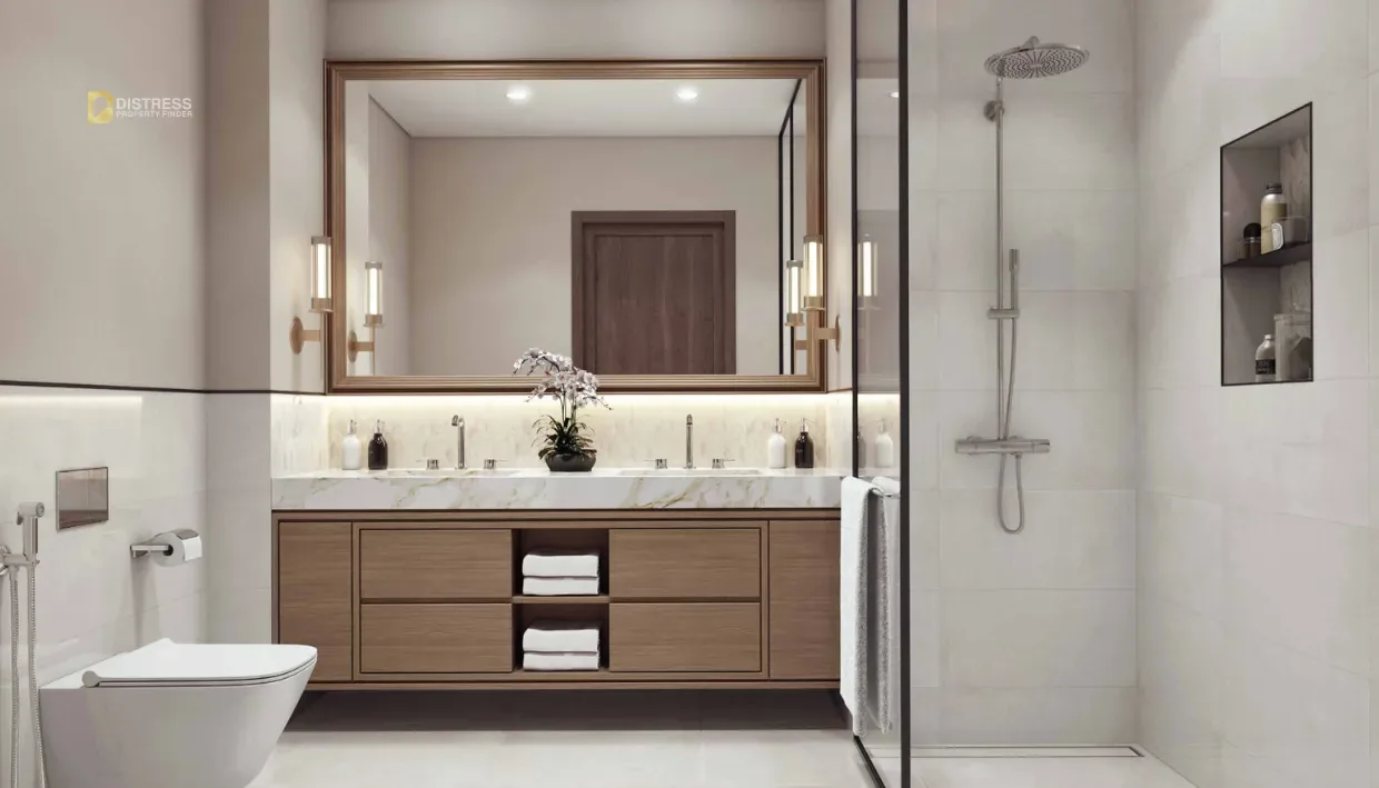 1-Bedroom Apartment Palace Beach Residence Emaar Beachfront — At By Properties Bathroom