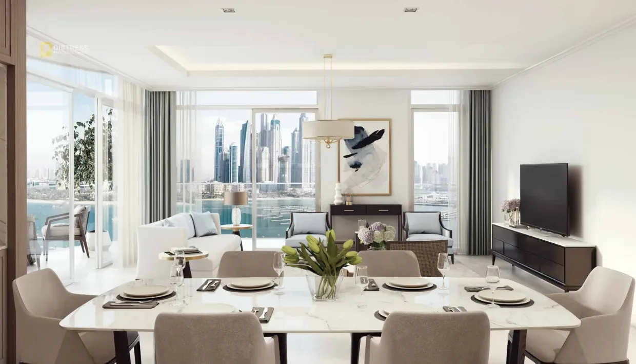 1-Bedroom Apartment Palace Beach Residence Emaar Beachfront — At By Properties Dinning Area