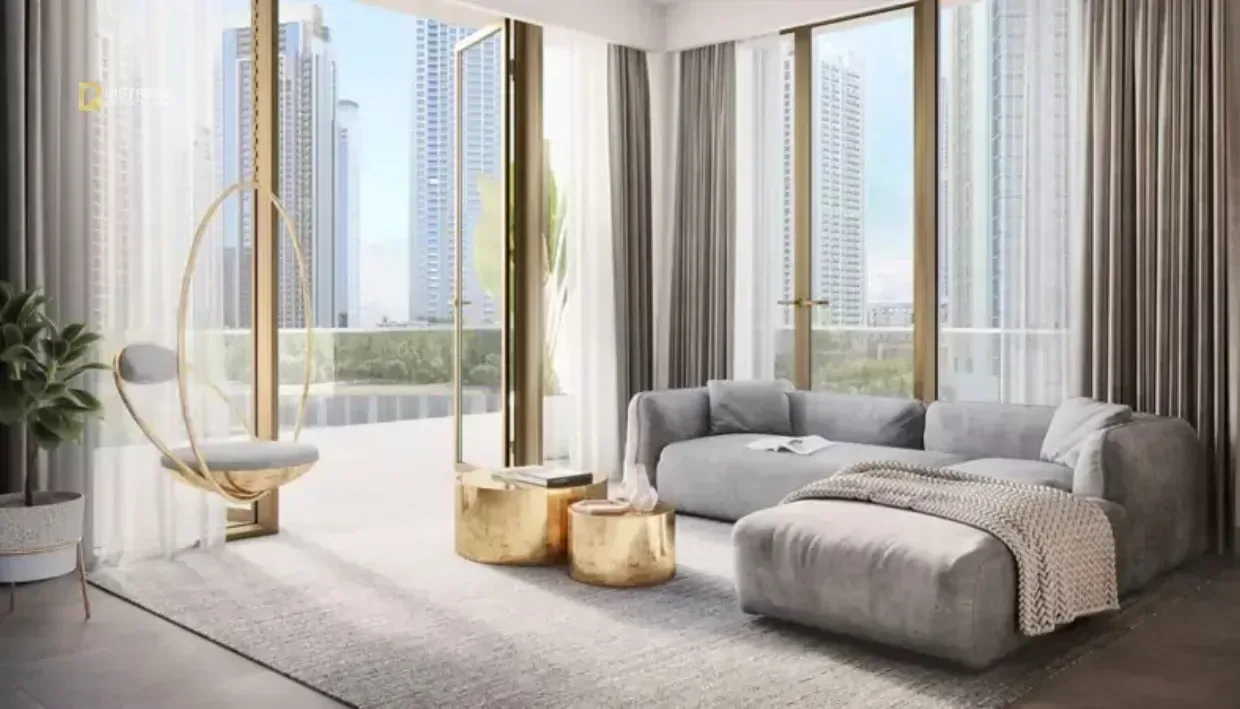1-Bedroom Apartment SAMANA Miami Jumeirah Village Circle — At Jvt Dubai By Developer Living Room