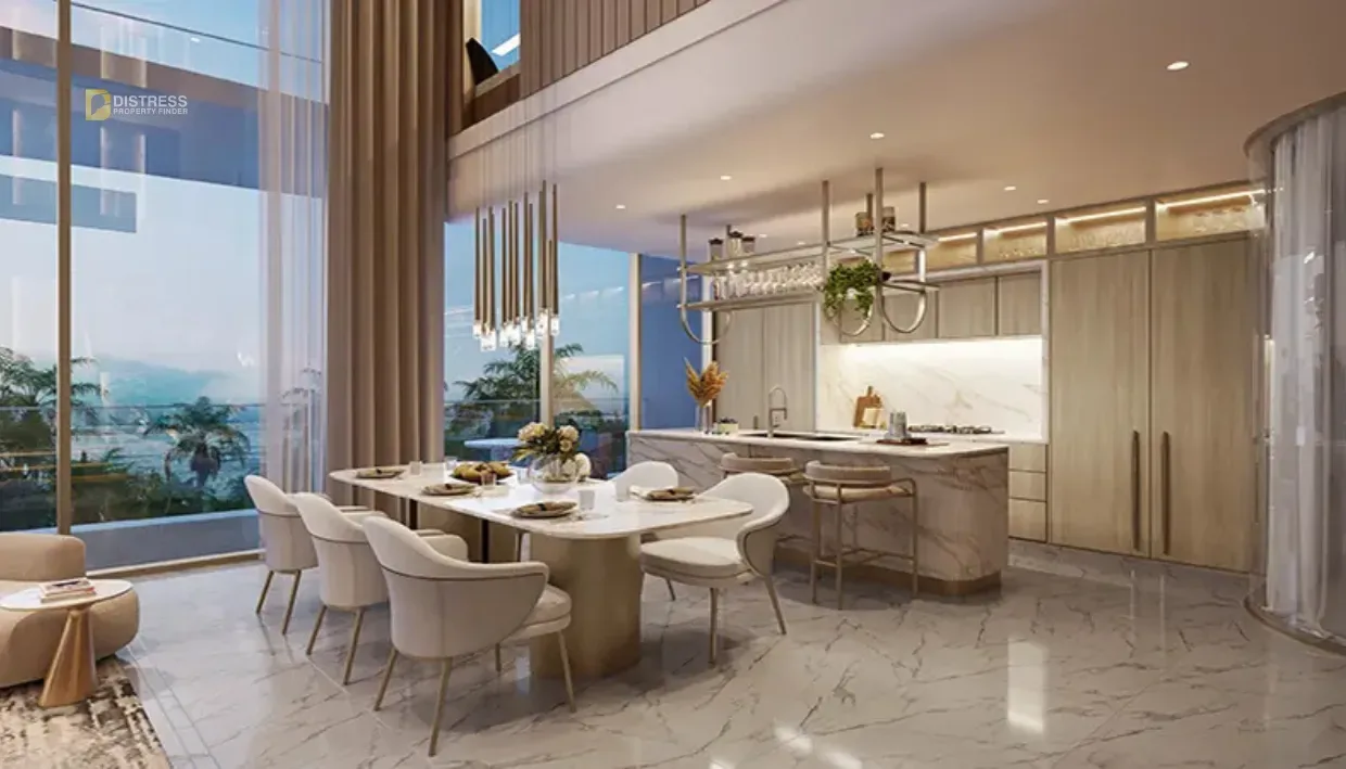 1-Bedroom Apartment Beach Walk 1 Dubai Island — Dinning Room