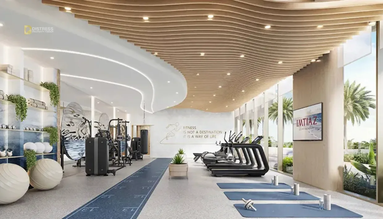 1-Bedroom Apartment Beach Walk 1 Dubai Island — Gym