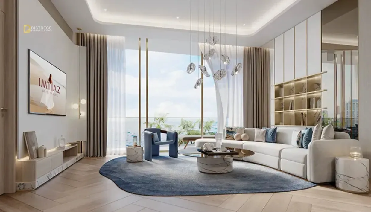 1-Bedroom Apartment Beach Walk 1 Dubai Island — Living Room