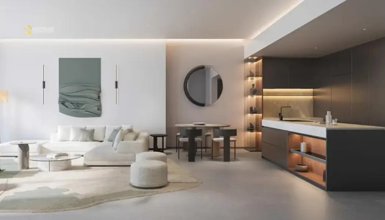 1-Bedroom Apartment W Residences Dubai Harbour Dubai Harbour — The Residence At By Arada Developments Living