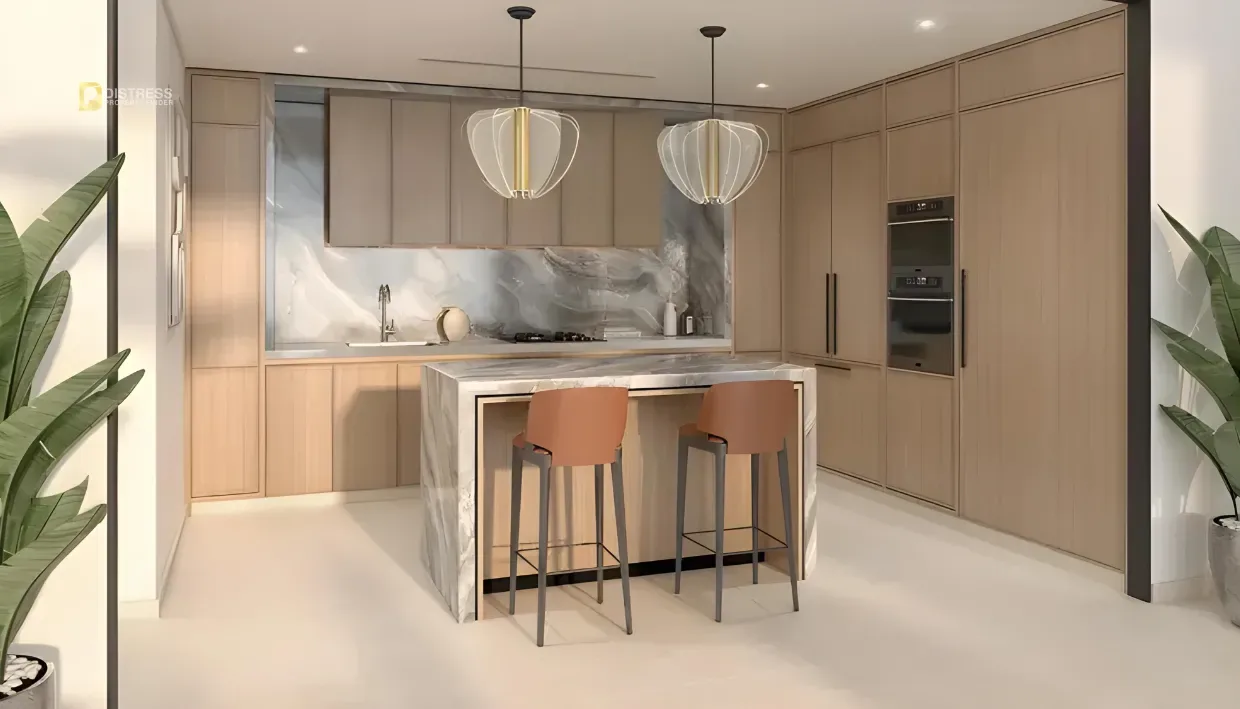 1-Bedroom Apartment Azizi Venice Dubai South — At Kitchen