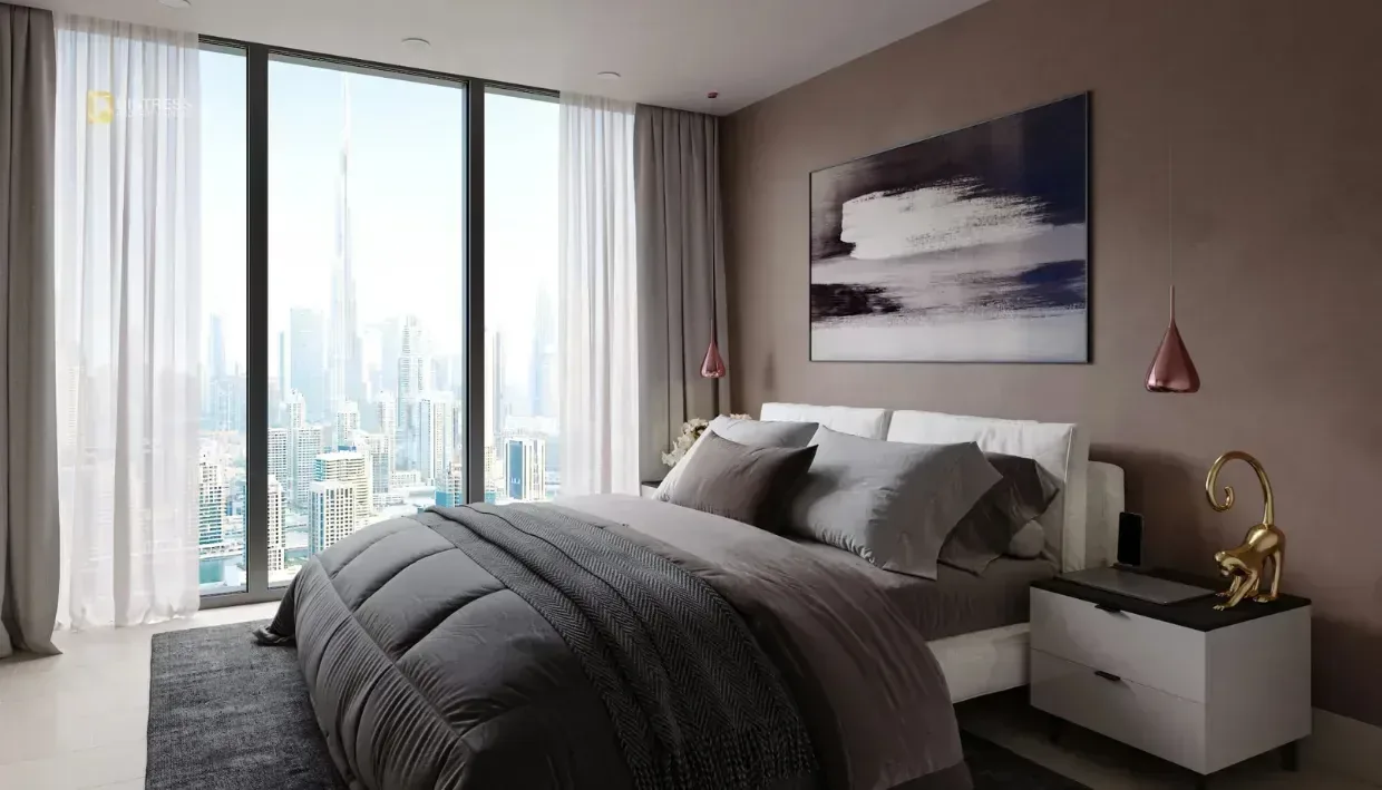 1-Bedroom Apartment Creek Vistas Heights Sobha Hartland — Vistas Tower Dubai Bedroom